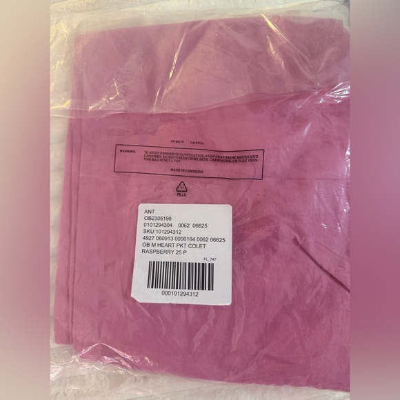 Anthropologie Colette Heart Pocket Wide Leg Cropped Pants Maeve Pink Valentines - Picture 6 of 7